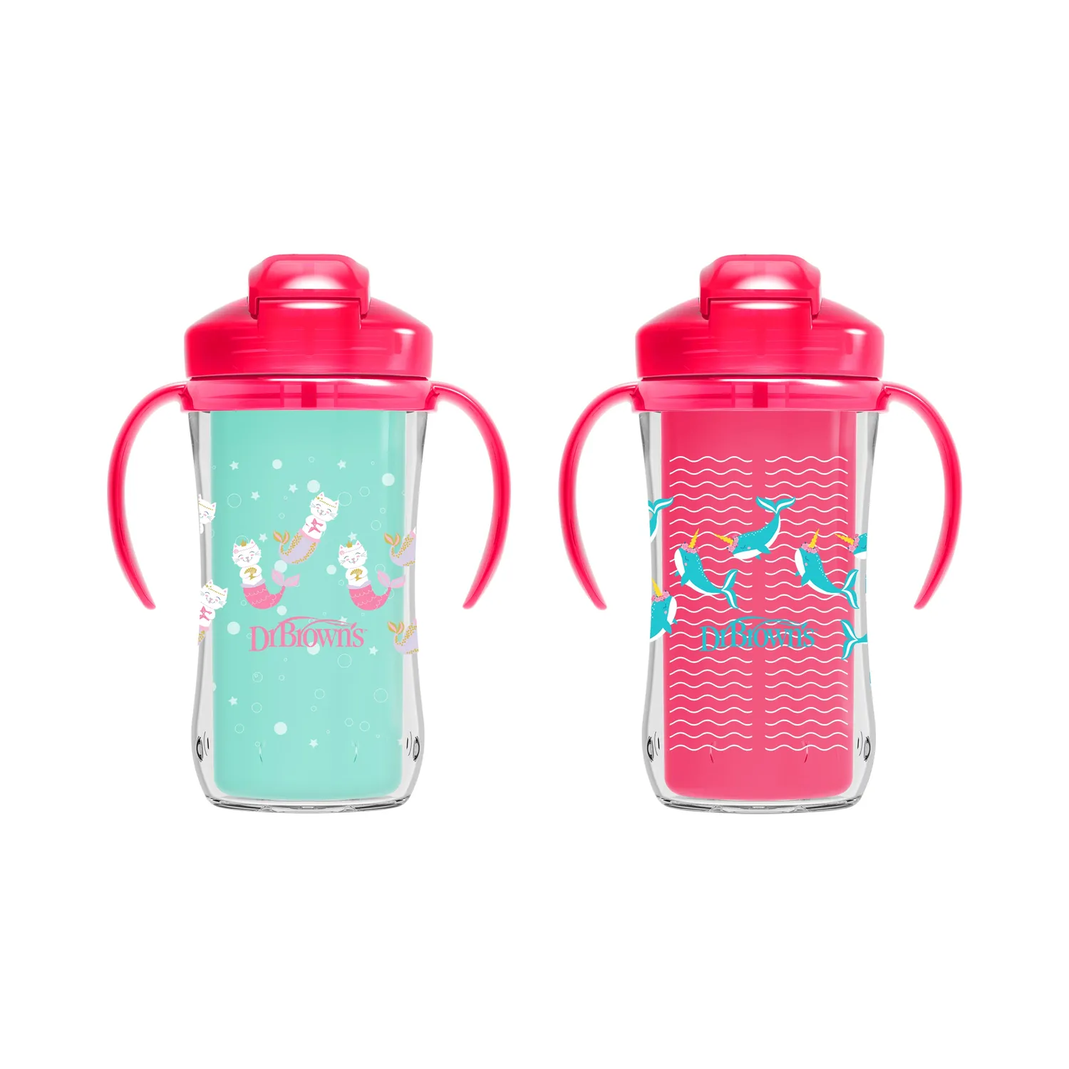 Dr. Brown's Milestones Insulated Straw Cup σετ 2 τεμ.