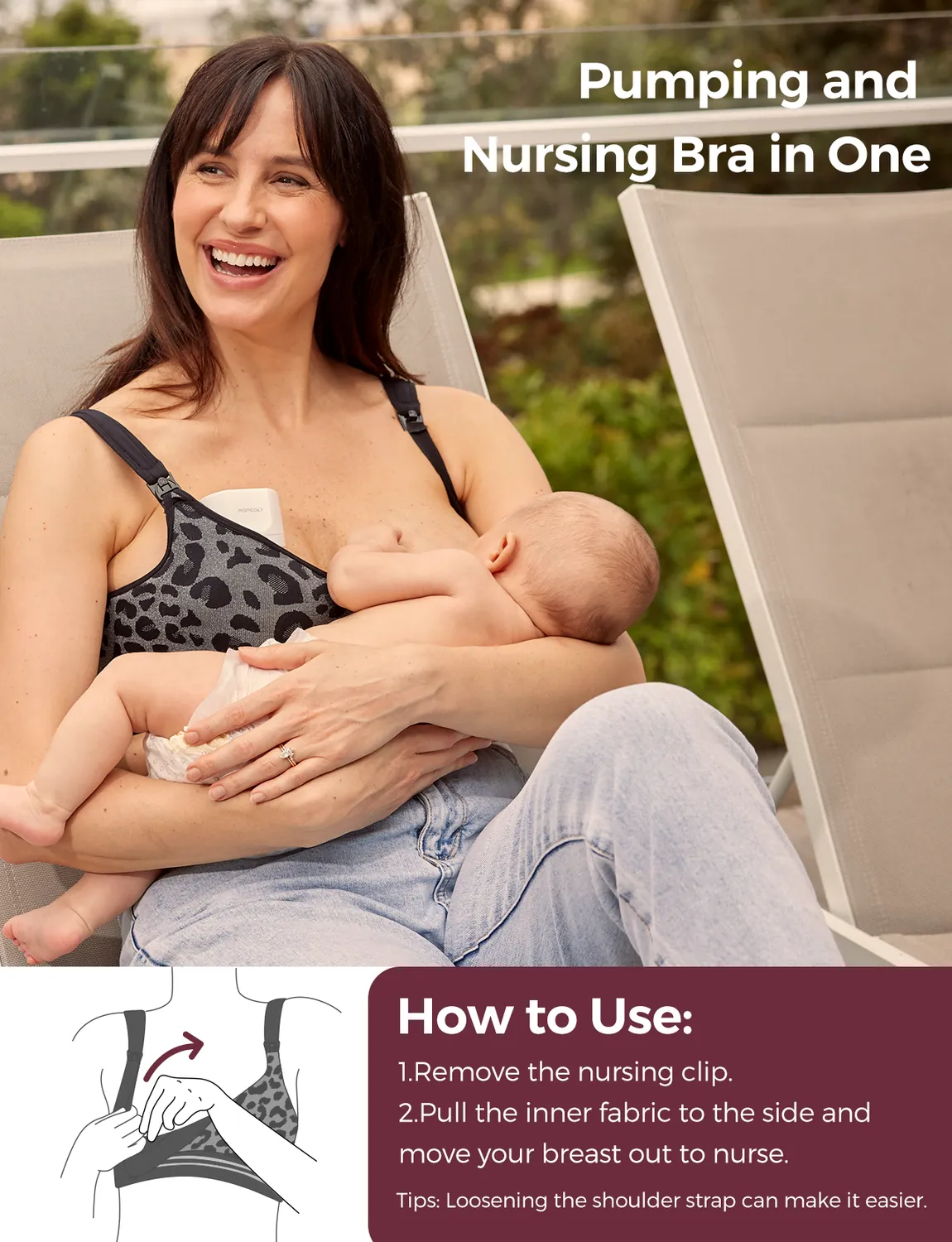 Momcozy DEX 4-in-1 σουτιέν άντλησης hands free ελαστικό