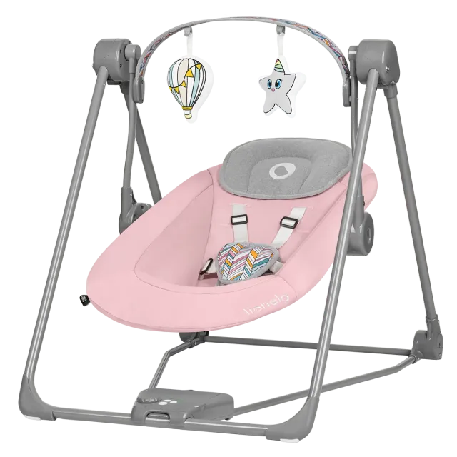 Lionelo Care Otto ρηλάξ μωρού Pink Baby με παιχνίδια