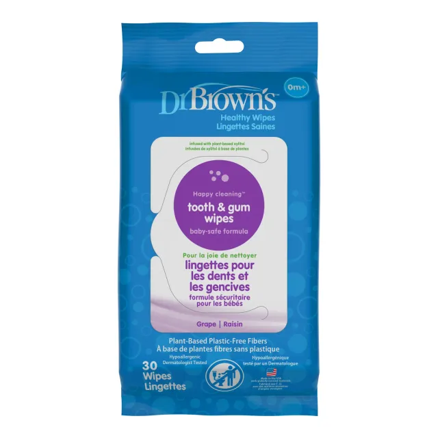 Dr. Brown's Tooth & Gum μαντηλάκια δοντιών με ξυλιτόλη