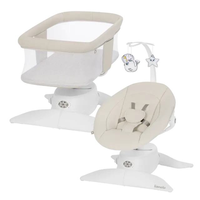 Lionelo Vivi Set ηλεκτρικό ρηλάξ Beige Sand με καλαθούνα