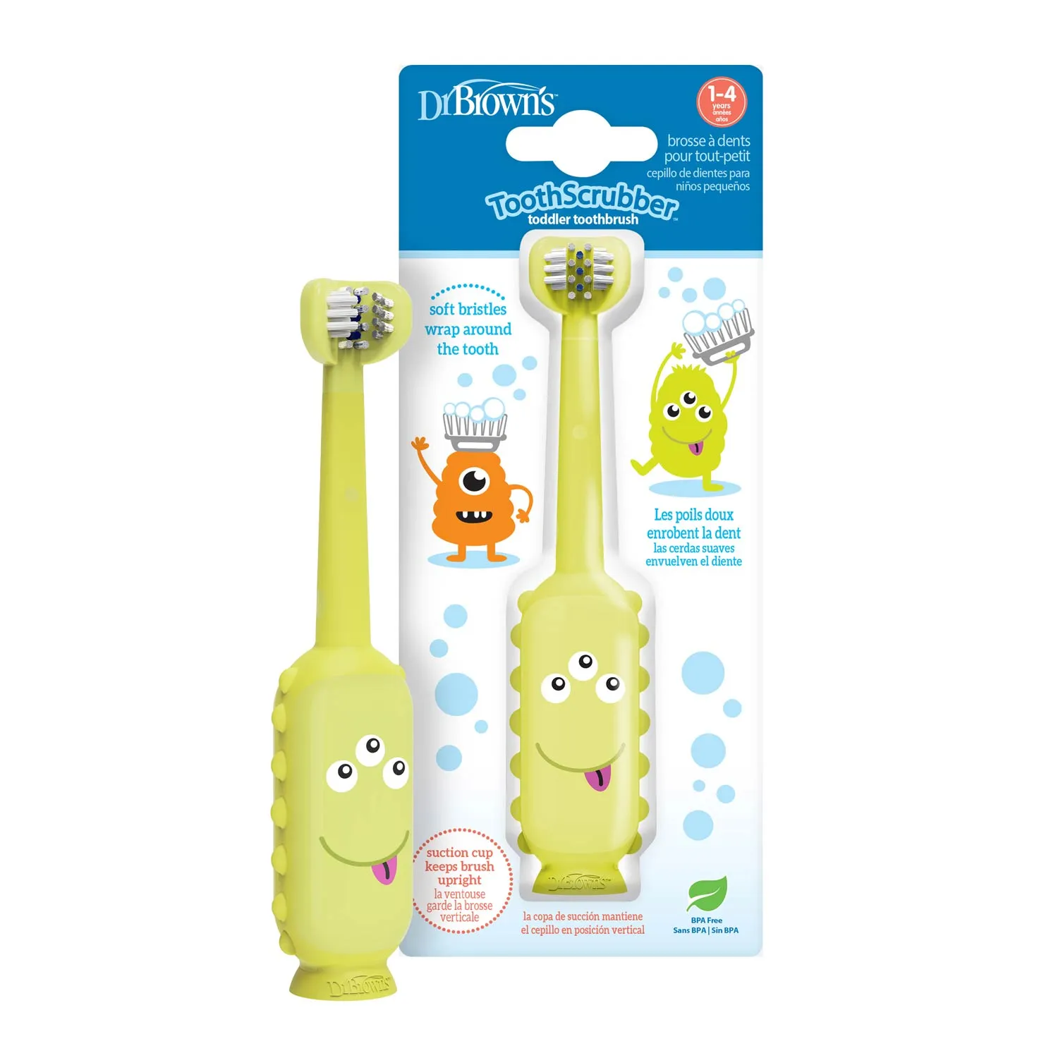 Dr. Brown's ToothScrubber οδοντόβουρτσα νηπίων τριπλή