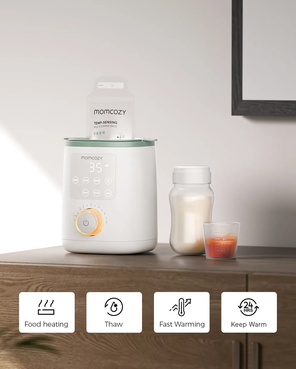 Momcozy Nutri Θερμαντήρας Μπιμπερό + Σετ Βούρτσα