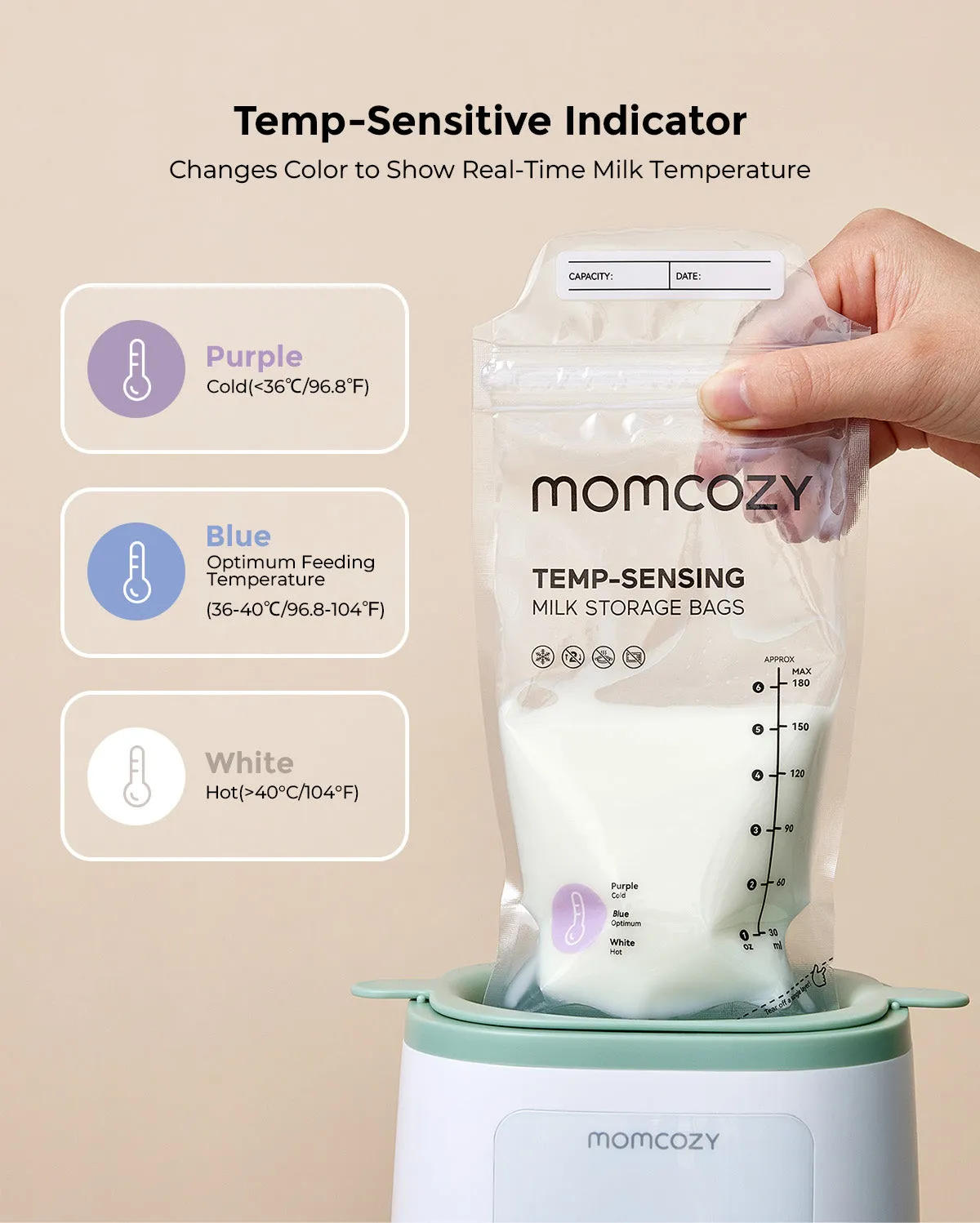 Momcozy σακούλες μητρικού γάλακτος