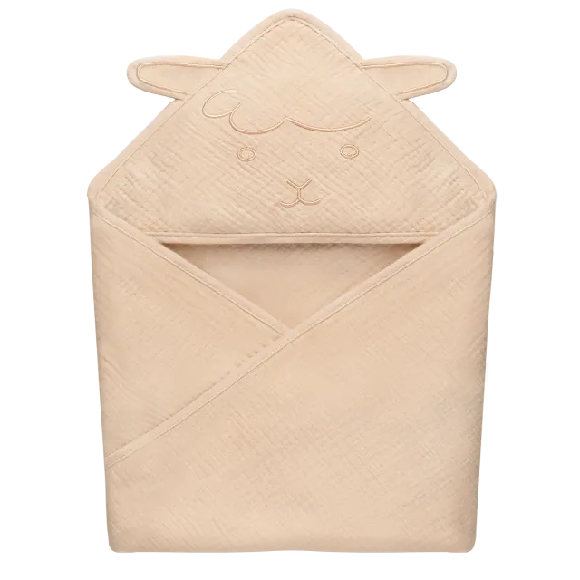 Lionelo Care Muslin Hooded Towel βρεφική πετσέτα μουσελίνα