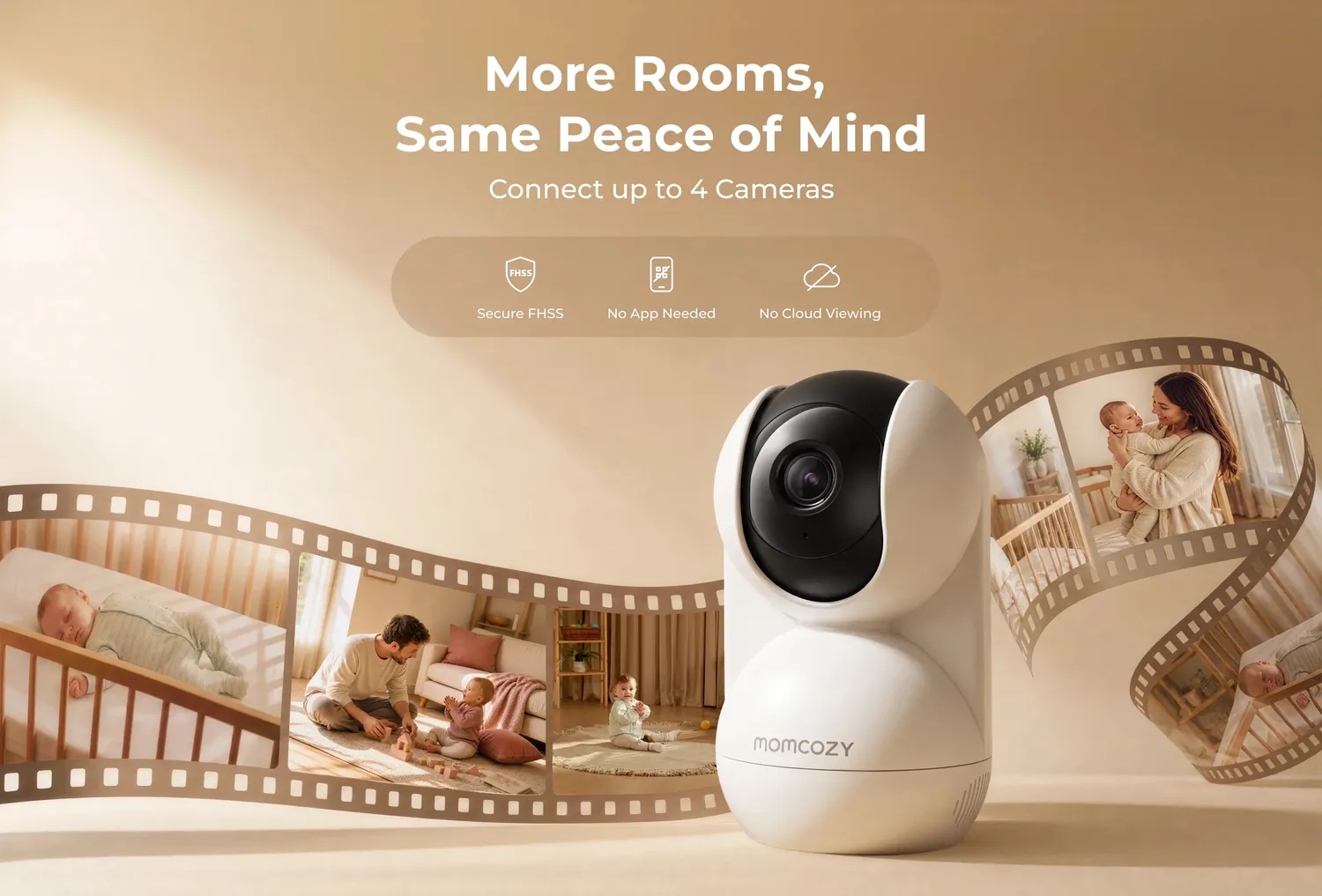 Momcozy BM03 βρεφικό μόνιτορ με κάμερα Full HD μαύρο