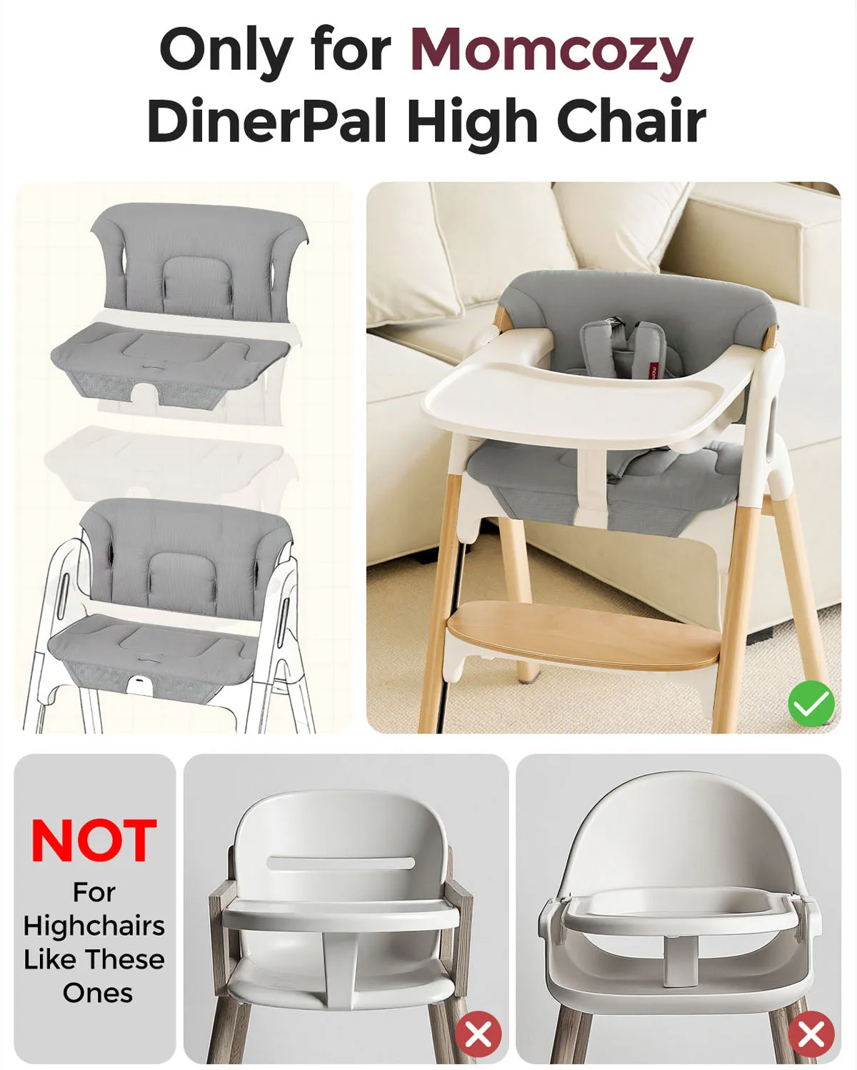 Momcozy DinerPal μαξιλάρι καρέκλας φαγητού απαλό