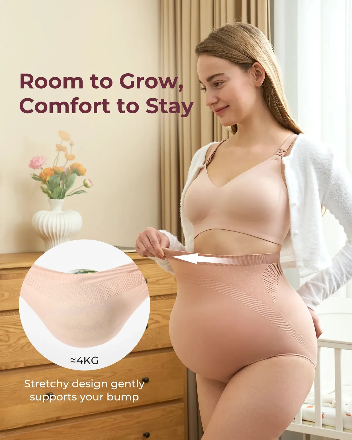 Momcozy ψηλόμεσο σλιπ εγκυμοσύνης seamless