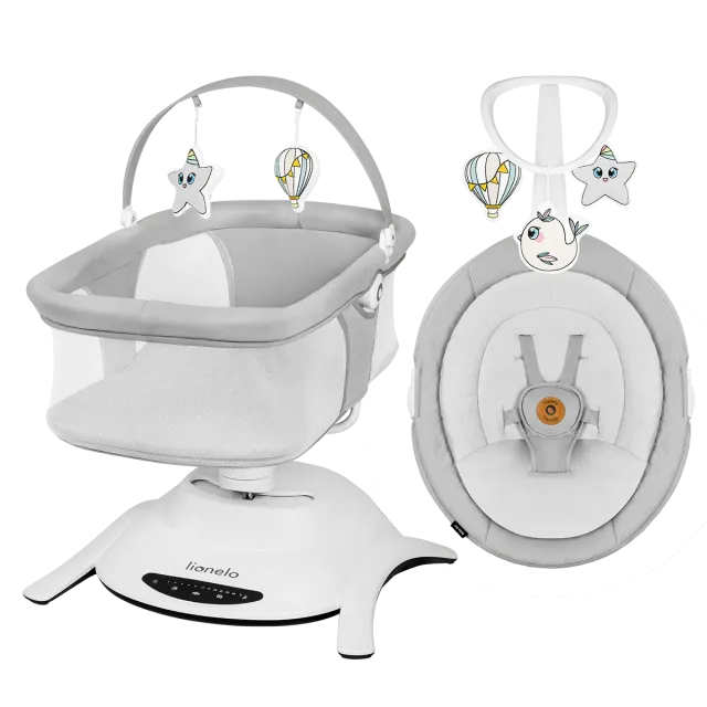 Lionelo Bella Set ριλάξ κούνια Grey Concrete