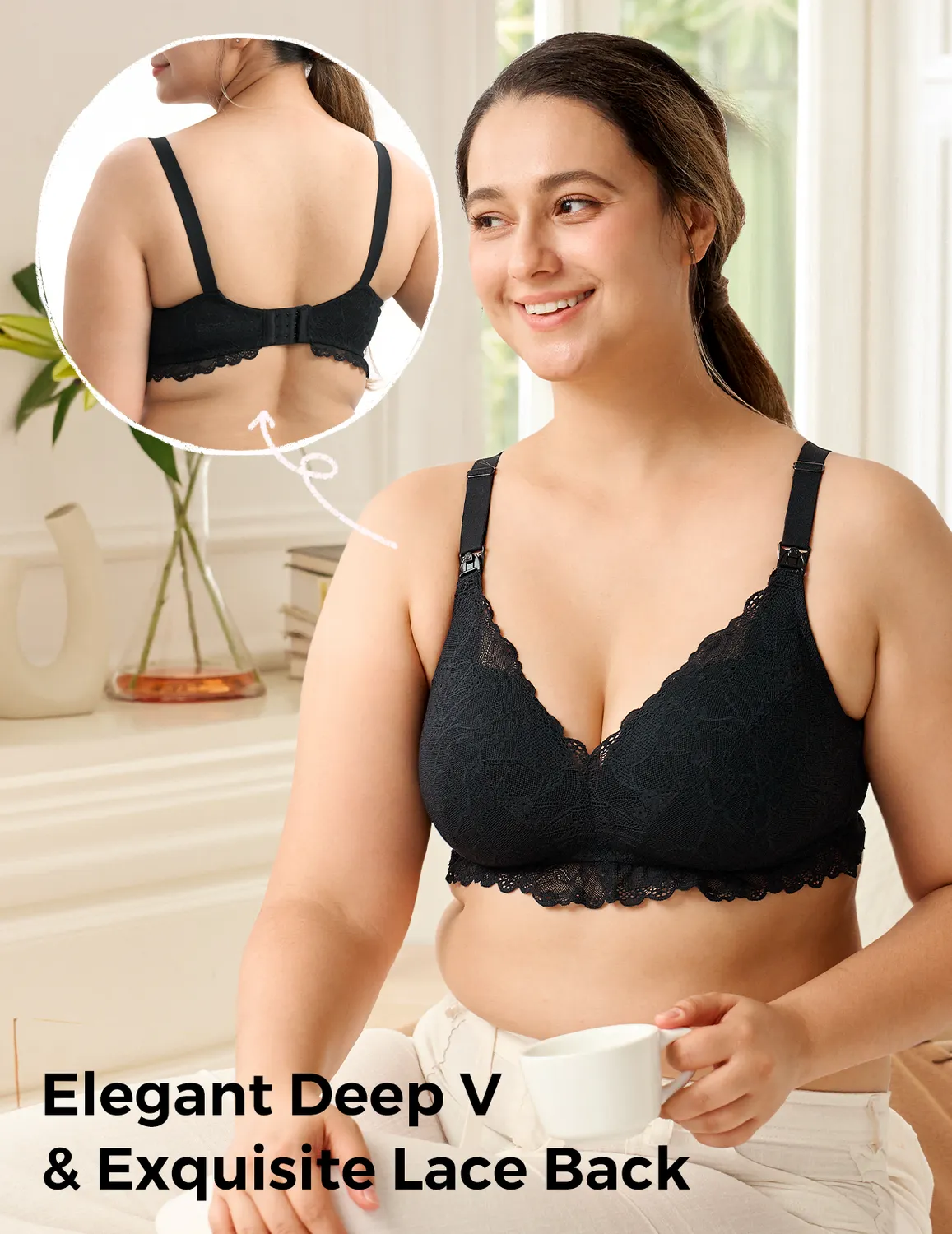 Momcozy Soft Lace V Neck σουτιέν θηλασμού