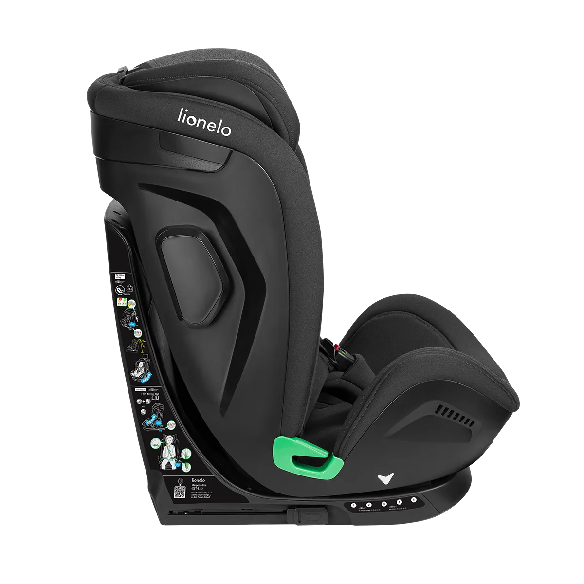 Lionelo Harper i-Size κάθισμα αυτοκινήτου Black Carbon Grey