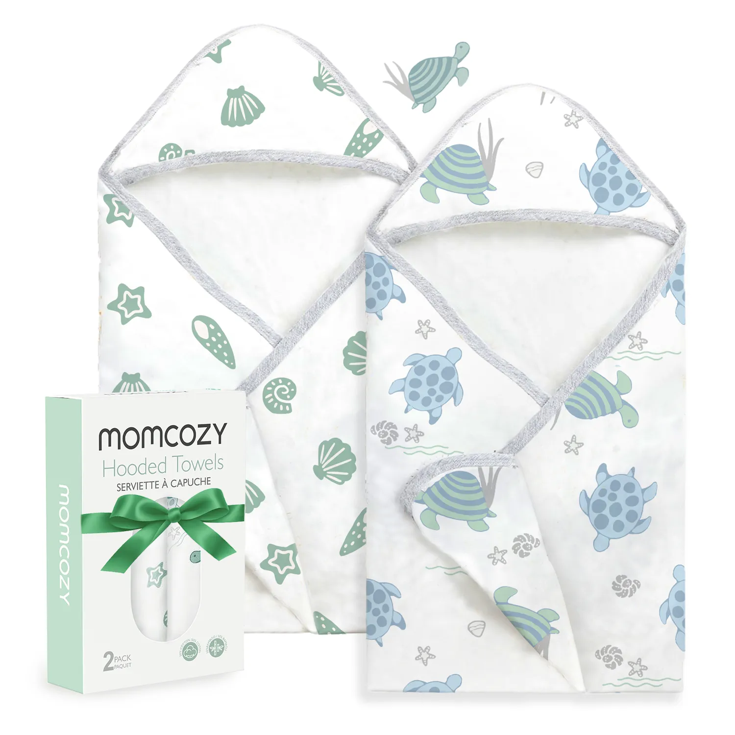 Momcozy βρεφική πετσέτα μπάνιου μπαμπού-βαμβάκι