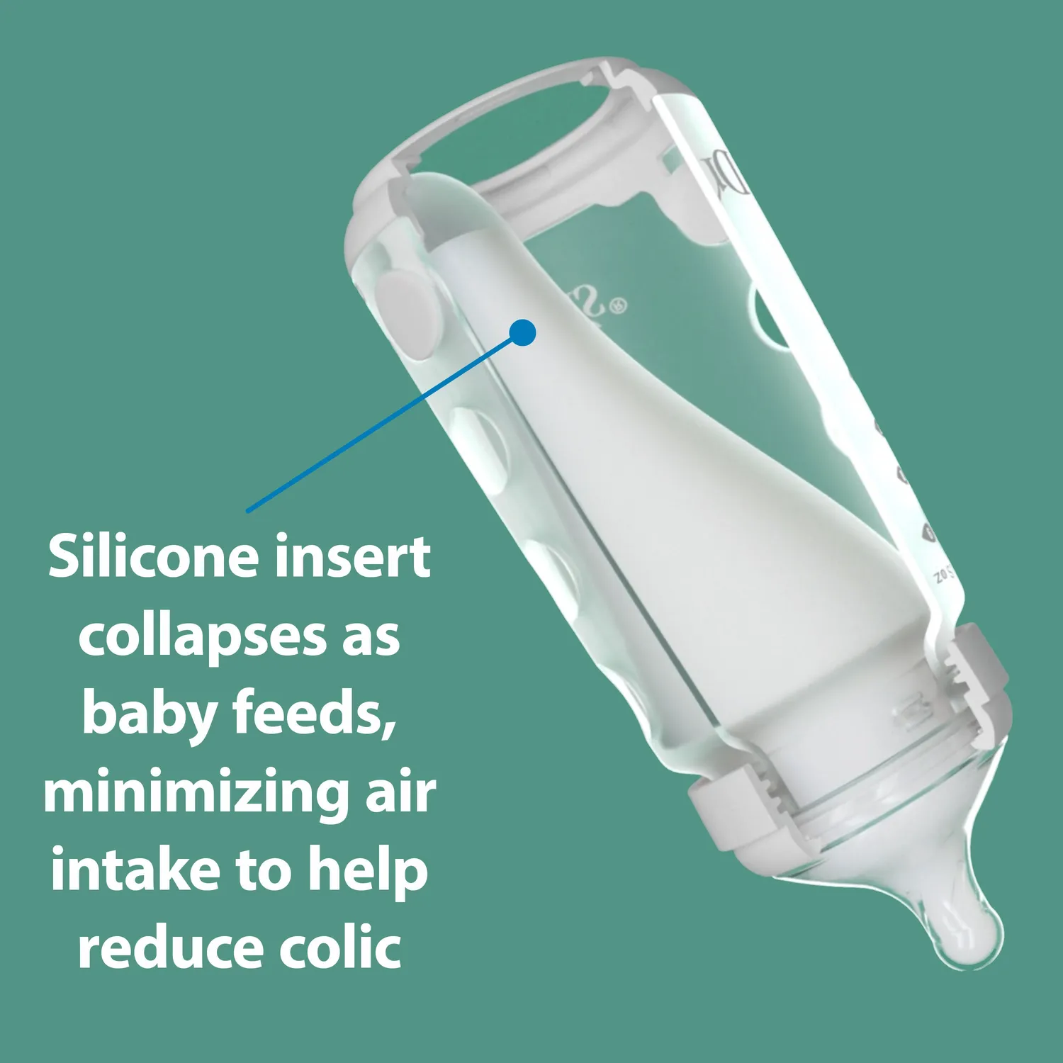 Dr Brown's Silicone Baby Bottle μπιμπερό σιλικόνης κατά των κολικών