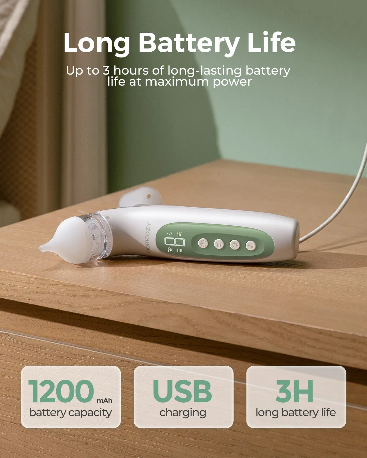 Momcozy BreezyClear 2-in-1 ηλεκτρικός ρινικός αναρροφητήρας με σπρέι