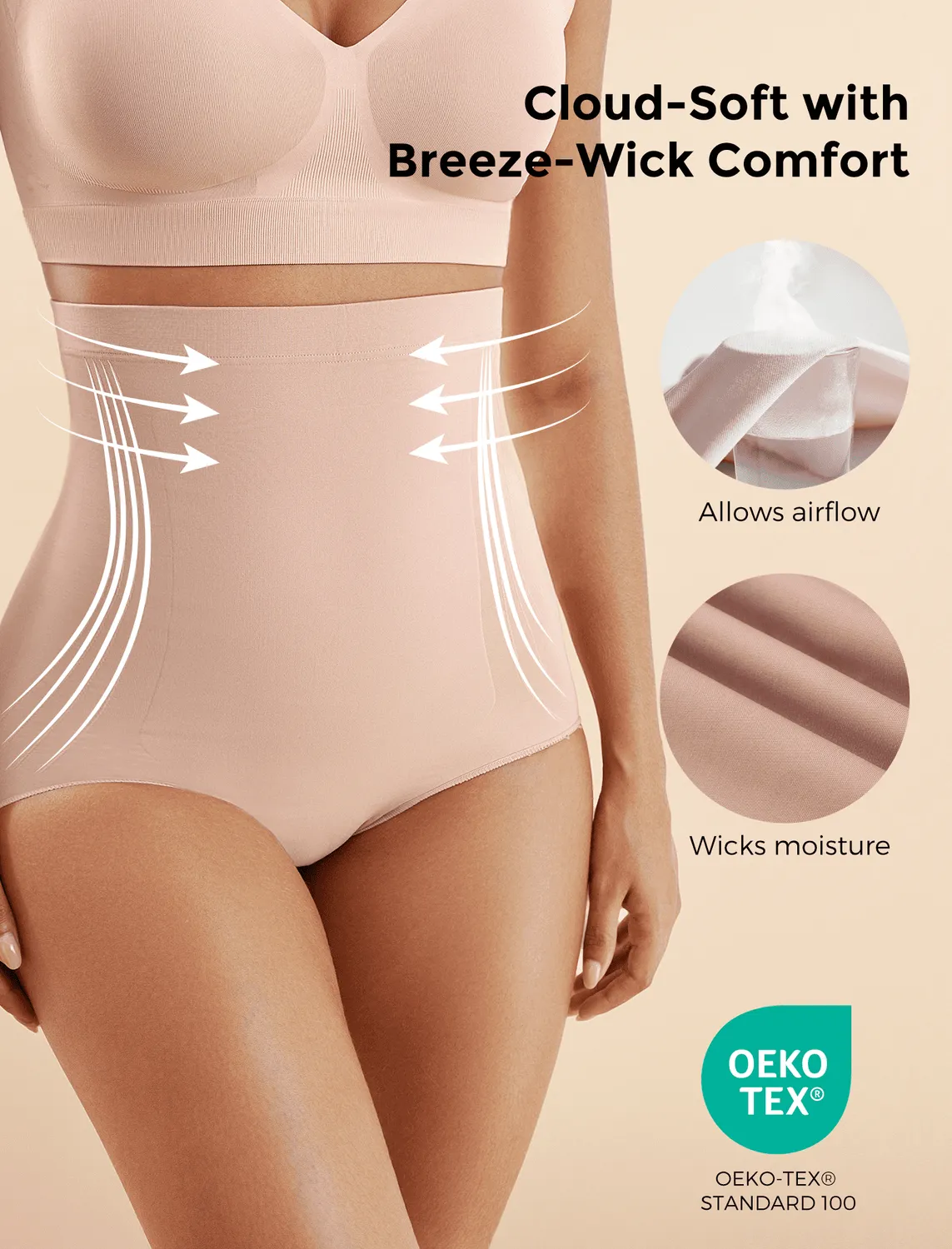 Momcozy Σλιπ Σύσφιξης Κοιλιάς Χωρίς Ραφές Μετά τον Τοκετό